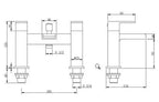 Bathroom Modern Waterfall Black Basin Sink Mono Square Mixer Tap Filler Waste — alternate product view 2
