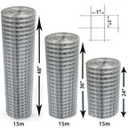 Galvanised Welded Wire Mesh 1"x1" Fence Aviary Rabbit Hutch Chicken Run Coop Pet — alternate product view 3
