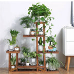 Wood Flower Display Plant Stand 5 Tier Corner Shelf Storage Rack Indoor Outdoor — alternate product view 6