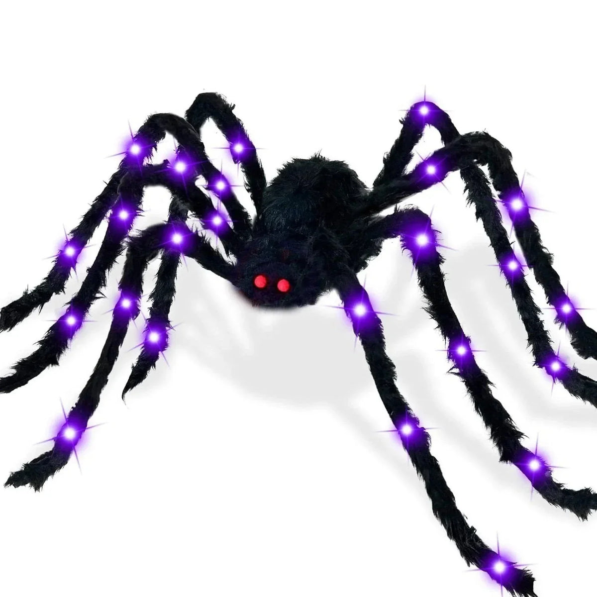 Halloween Prop Spider Decoration 150CM 8 Mode Light Up Giant Spider, Realistic — alternate product view 12