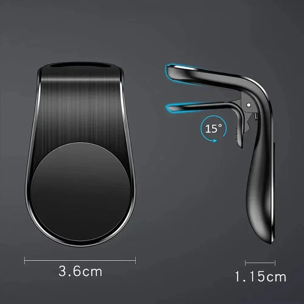 L Clip Magnetic In Car Phone Holder for Air Vent Mount Bracket Stand — alternate product view 3