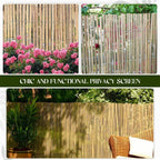 Bamboo Slat Fence Screen Roll Screening Fencing Privacy Sun Panel Garden Outdoor — alternate product view 11