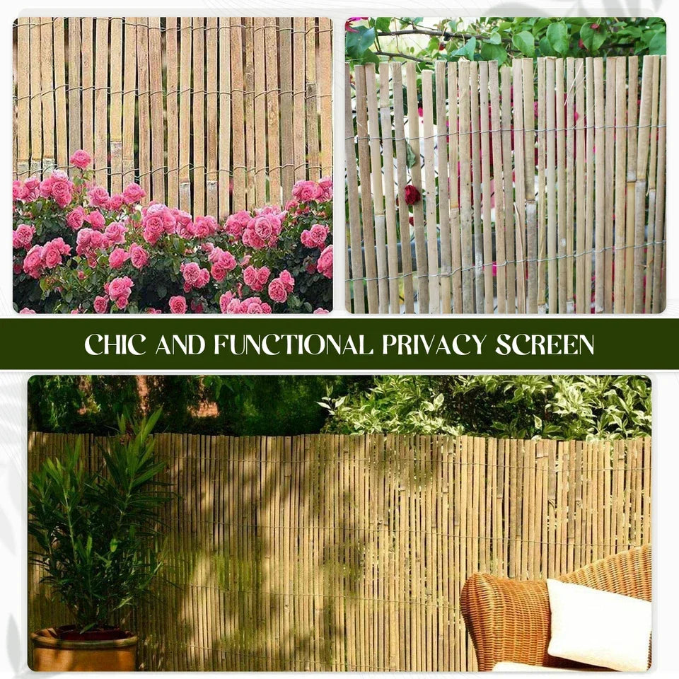 Bamboo Slat Fence Screen Roll Screening Fencing Privacy Sun Panel Garden Outdoor — alternate product view 11