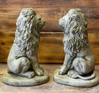 LION PAIR Stone Garden Ornament 40cm Statue — alternate product view 2