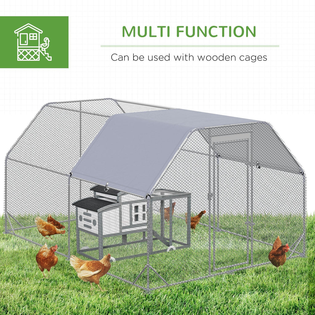 Chicken Run W/ Roof, Walk In Chicken Coop, Hen House Duck Pen — alternate product view 12