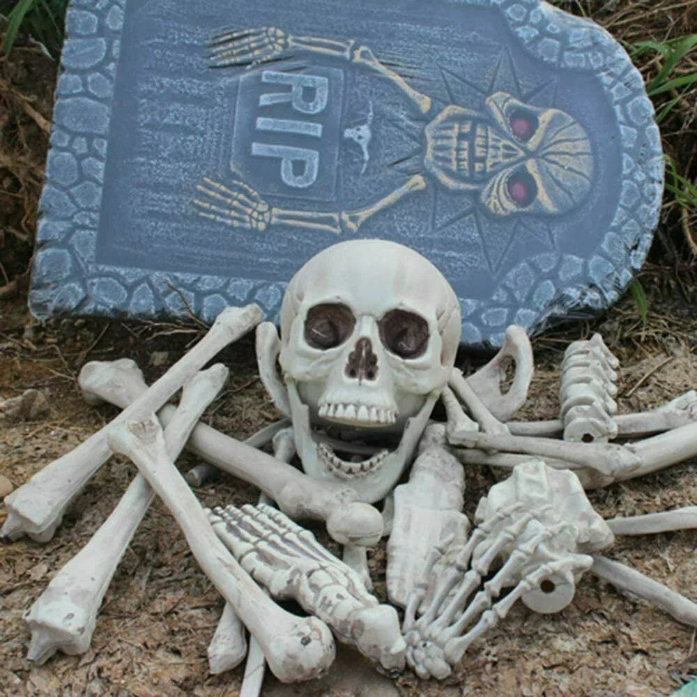 28PCS Bag of Bones Human Skull Skeleton Halloween Scary Pirate Party Decoration — alternate product view 7