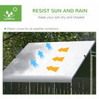 Walk In Chicken Run Galvanized Chicken Coop Hen House w/ Water-Resist Cover — alternate product view 11