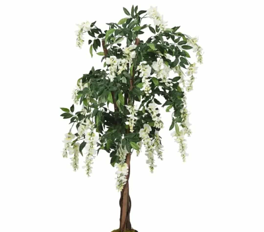 Artificial Wisteria Tree Artificial Plant 840 Leaves Green and White — alternate product view 2