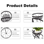 Bicycle Planter Metal Plant Stand Garden Bike Flower Pot Cart Holder Basket Deco — alternate product view 9
