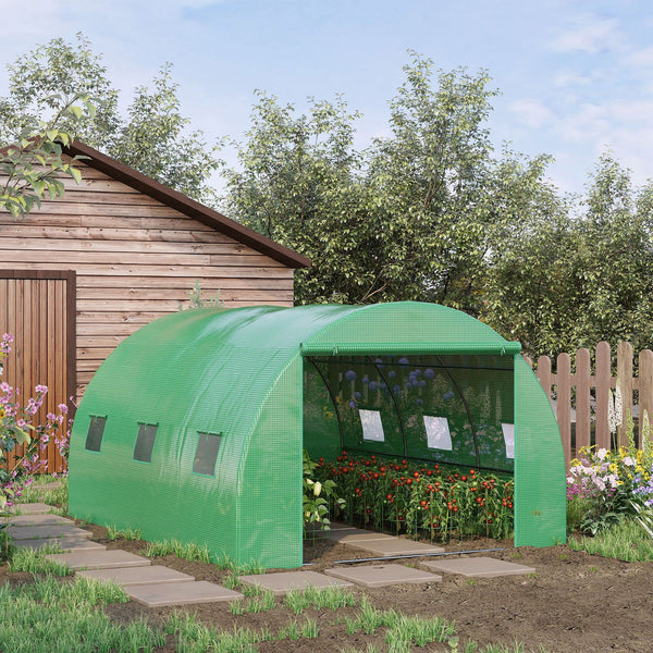Walk-in Greenhouse Galvanised Frame Polly Tunnel Patio Garden Outdoor Polytunnel — alternate product view 5