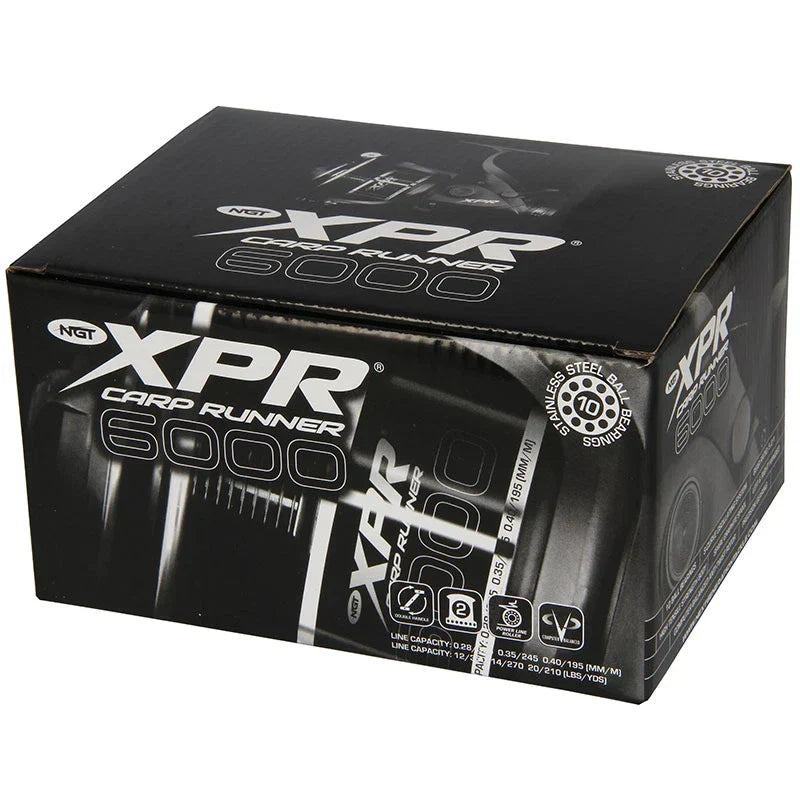 2x NGT XPR 6000 Carp Fishing Bait Runner Reels Twin Handle 10BB + Spare Spools — alternate product view 4