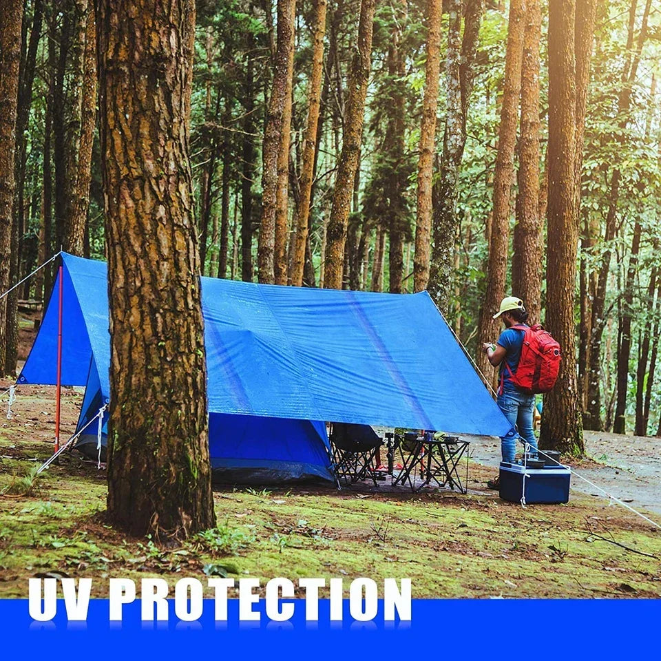10m x 10m Heavy Duty Waterproof Tarpaulin with Eyelets Cover Ground Sheet — alternate product view 2