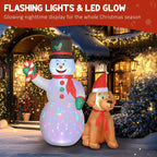 6FT Christmas Inflatables Snowman & Dog for Indoor Outdoor Decor — alternate product view 5