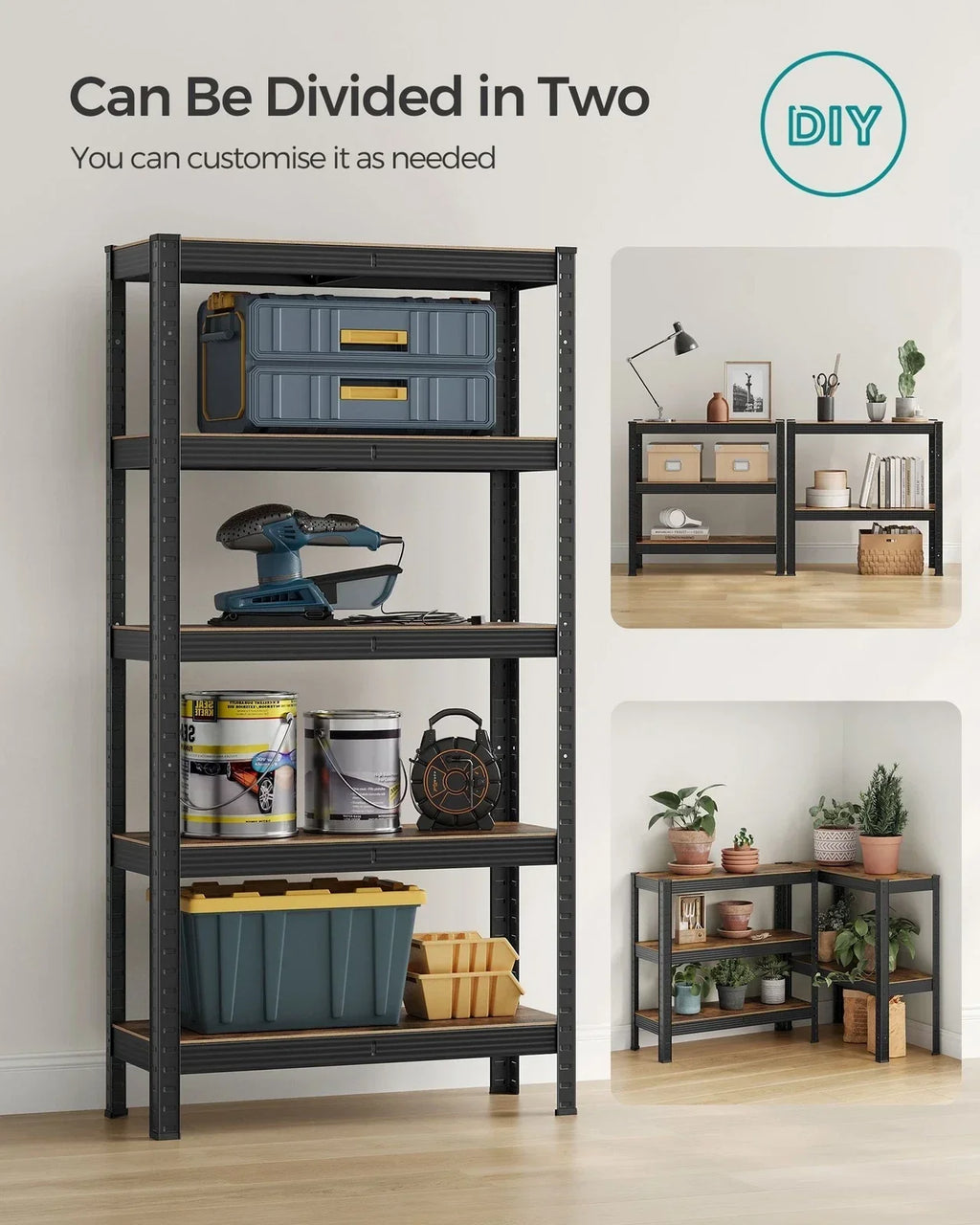 Large Heavy Duty Industrial Shelving Unit 650kg Load Capacity Adjustable Shelves — alternate product view 2