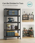 Large Heavy Duty Industrial Shelving Unit 650kg Load Capacity Adjustable Shelves — alternate product view 2