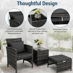 5 Piece Rattan Garden Furniture Patio Sofa Chairs Table Outdoor Conservatory Set — alternate product view 4
