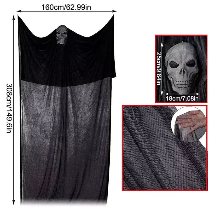 Hanging Ghost Skeleton Halloween Decor Spooky Outdoor Garden Decoration Props — alternate product view 8