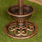 110cm Bronze Effect Resin Garden Bird Bath & Table with Solar Light — alternate product view 6