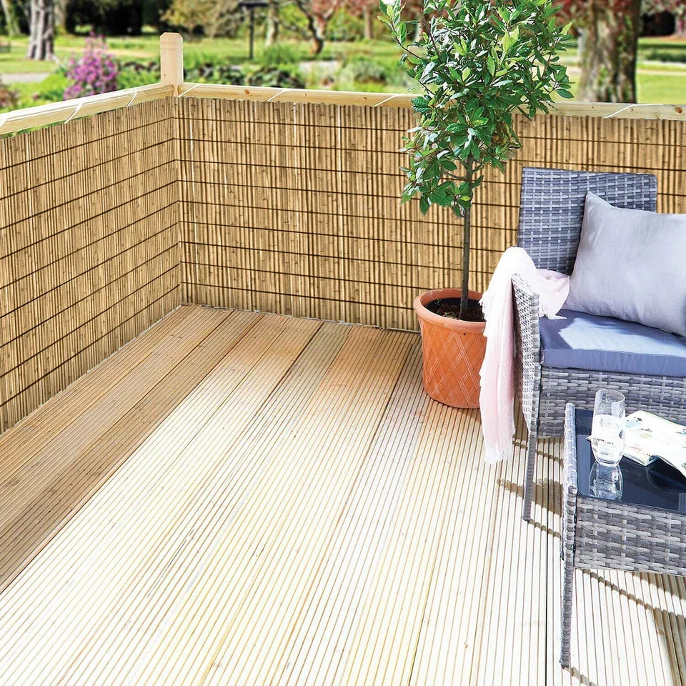 Bamboo Slat Fence Screen Roll Screening Fencing Privacy Sun Panel Garden Outdoor — main product view