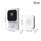 Wireless Smart Video Doorbell Wibell Security Intercom HD Video Camera Door Bell — on a clean white background