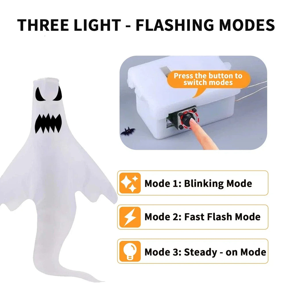 4X Halloween LED Light Ghost Outdoor Decors Garden Prop Party Hanging Decor — alternate product view 3