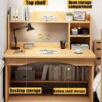 Computer Desk Study Table Writing Shelves Home Office Wooden Workstation Laptop — alternate product view 8