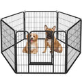 6 Panel Pet Playpen Heavy Duty Puppy Dog Pen Cat Rabbit Fence Foldable 60cm High — on a clean white background