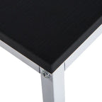 Computer Desk Laptop Table w/4-tier Bookshelf Metal Frame Black, White — alternate product view 7