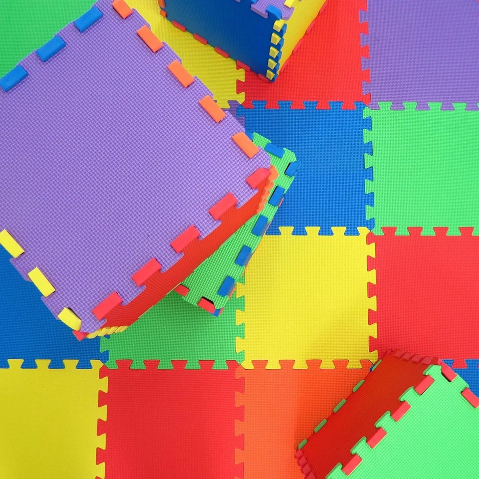 Large Eva Foam Mat Soft Floor Tiles Interlocking Play Kids Baby Mats Gym 30x30cm — alternate product view 3