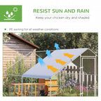 Walk In Chicken Run Galvanized Chicken Coop Hen House w/ Water-Resist Cover — alternate product view 7