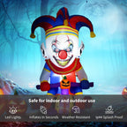 4ft Blow Up Halloween Inflatable Clown on Bicycle with 3 Built-in LED Lights — alternate product view 7