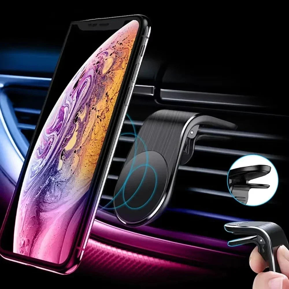 L Clip Magnetic In Car Phone Holder for Air Vent Mount Bracket Stand — alternate product view 5