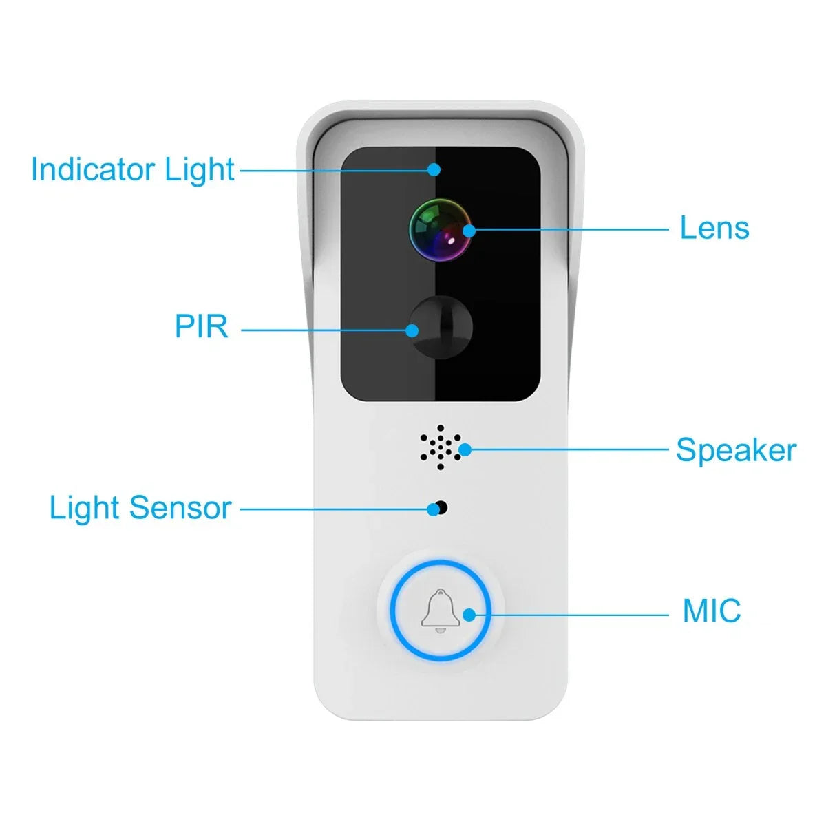 Wireless Smart WiFi Doorbell Video HD Camera Security Two-way Intercom Door Bell — alternate product view 10
