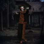 67" Animated Prop Circus Clown, Indoor Outdoor Halloween Decorations — alternate product view 4