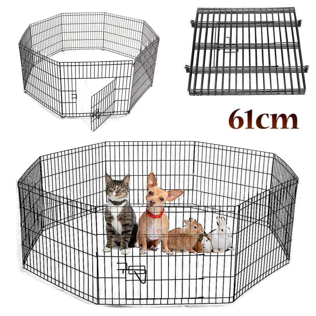 Brand New Puppy Cat Rabbit Foldable Playpen Indoor/Outdoor 8 panels — alternate product view 4