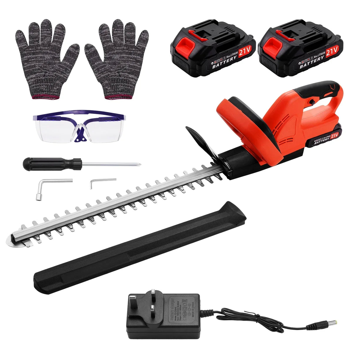 Brushless Cordless Hedge Trimmer Tree Branch Cutter Tool with 2Battery & Charger — alternate product view 3