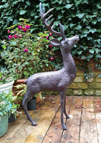 Aluminium Stag Garden Sculpture Ornament Cast Aluminium With Aged Finish — alternate product view 5