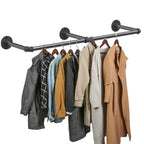 6ft Heavy Duty Clothes Rail Pipe Garment Rack Wall Mounted Hanging Clothing Pole — alternate product view 7