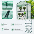 4 Tier Mini Greenhouse Outdoor Garden Plants Grow Green House with PVC Cover — alternate product view 2