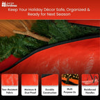 Christmas Storage Bags Xmas Tree Decorations Storage Zipper Bags with Handles x3 — alternate product view 3