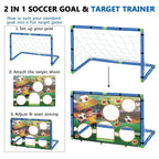 Kids 2in1 Portable Soccer Goal Post Up Football Target Board With Net, Ball Pump — alternate product view 5