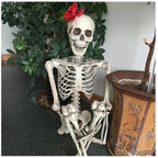 Halloween Human Skeleton Poseable Full Life Size Decoration Party Prop 90 cm — main product view