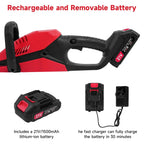 Electric Cordless Hedge Trimmer Tree Branch Cutter Tool with Battery & Charger — on a clean white background