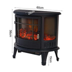 Electric Fireplace Log Burning Flame Effect Stove Fire Heater Thermal Wood — on a clean white background