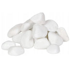 Decorative MARBLE EXTRA WHITE Stones / Pebbles HOME & GARDEN AQUARIUM 20-70 mm — on a clean white background