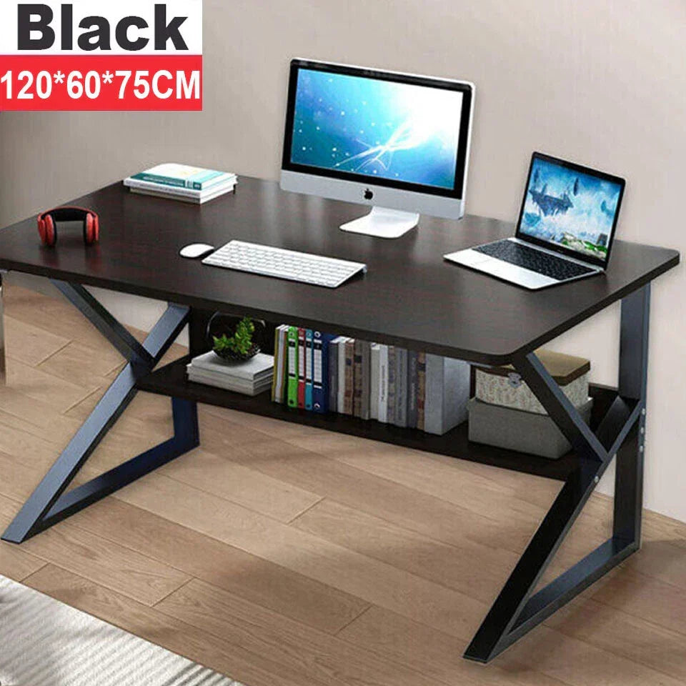 Computer Desk Laptop Pc Study Table Office Desk Home Furniture Workstation Shelf — alternate product view 2