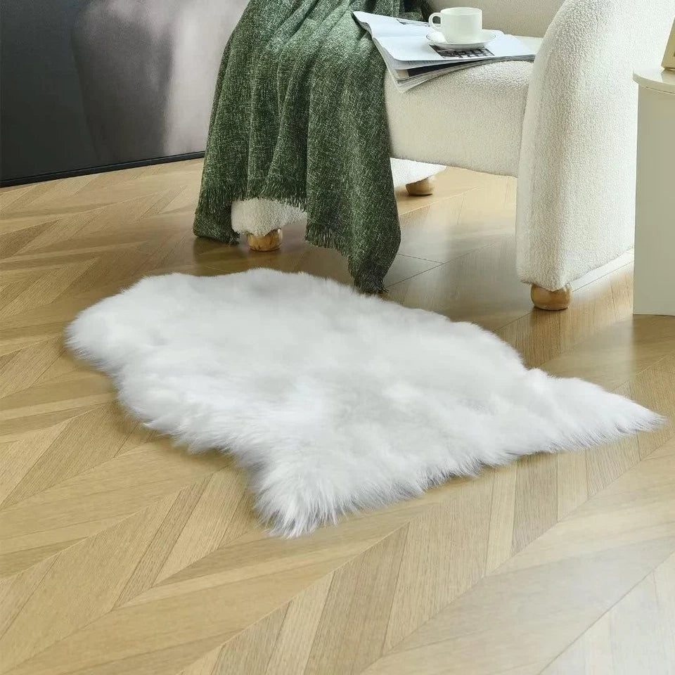 Large Faux Fur Sheepskin Rug Fluffy Mat Room Sofa Hairy Mat Shaggy Floor Carpet — alternate product view 14