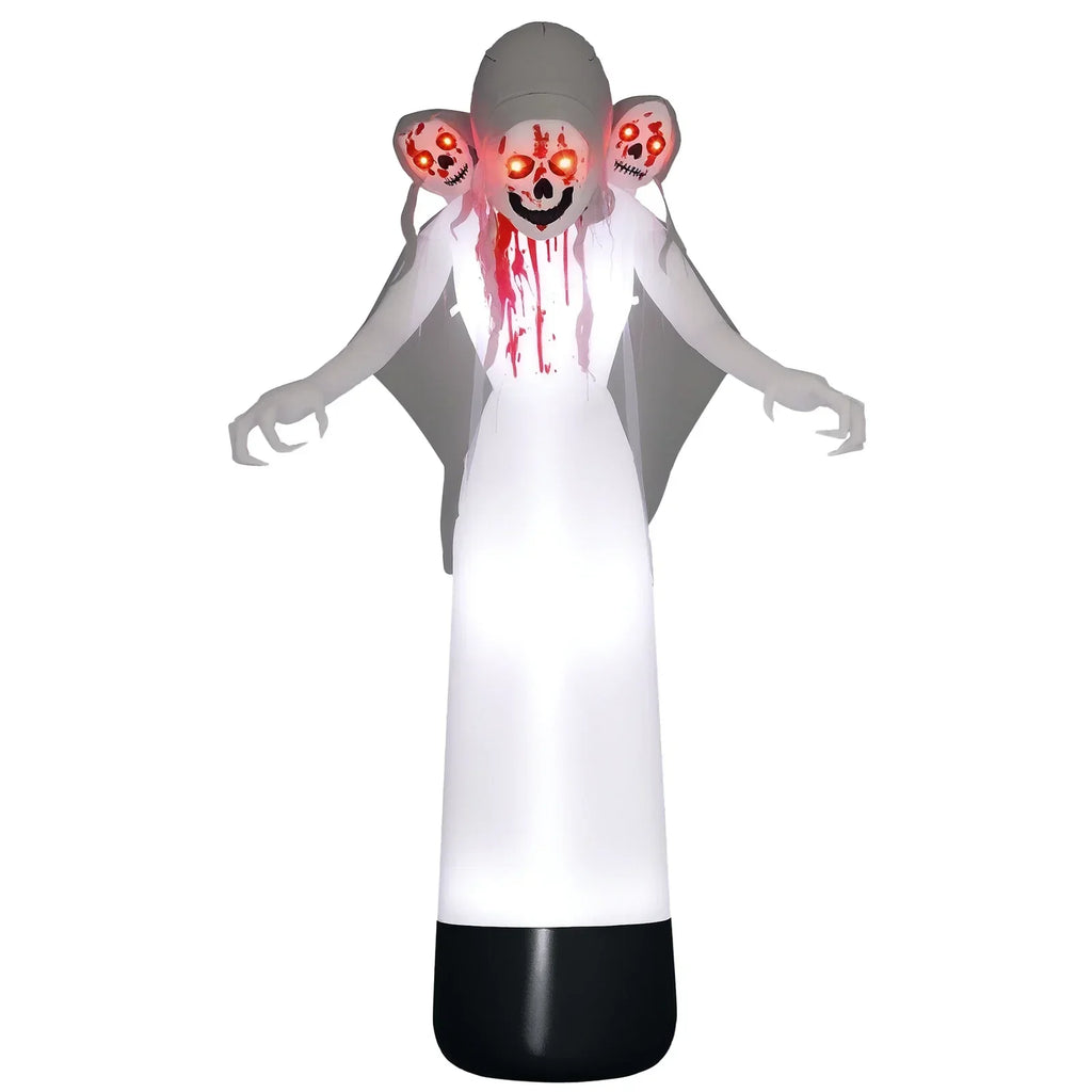 8.9FT Tall Halloween Inflatable Three-Head Witch Ghost, Blow Up Decoration — alternate product view 8