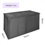 Large Outdoor Storage Box Garden Plastic Patio Container Chest 750L — on a clean white background