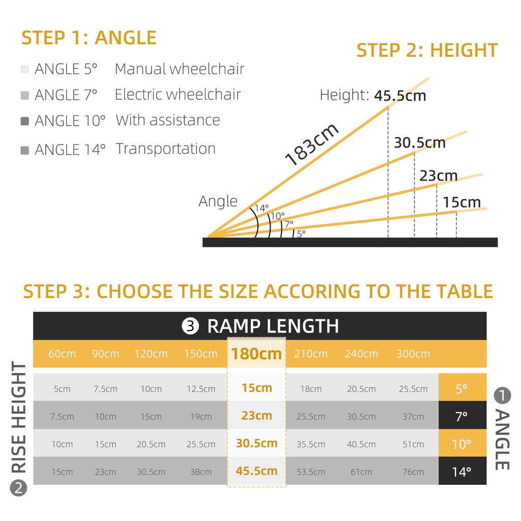 6ft Portable Folding Wheelchair Ramp — on a clean white background